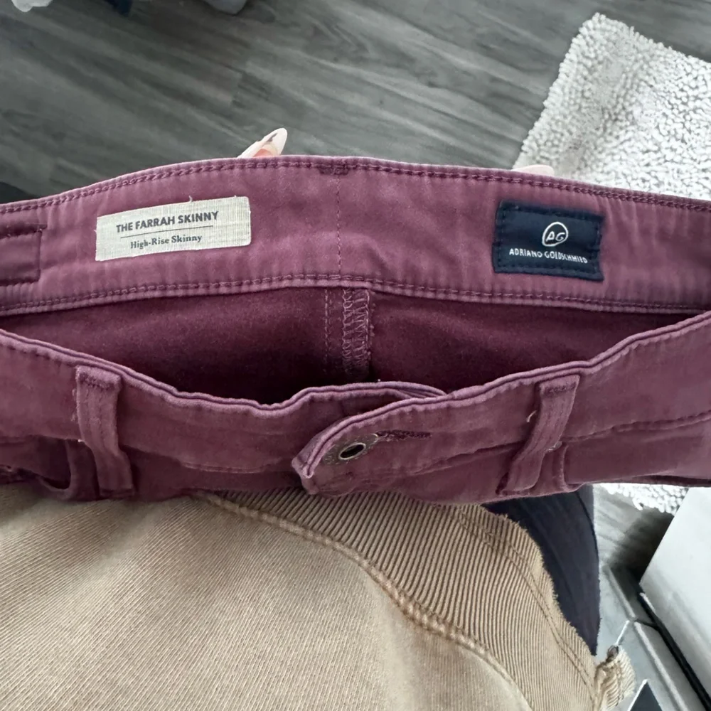 FINAL CHANCE AG Adriano Goldschmied Farrah High Waist Skinny Jeans in burgundy - Picture 7 of 9